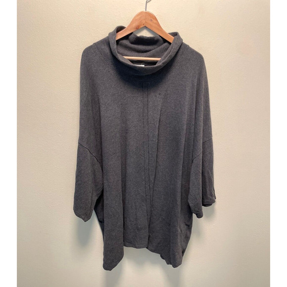 J. Jill Sweaters - J. Jill Pure Jill Womens Sweater Tunic Size 4X Gray Cowl Neck 3/4 Sleeve Stretch